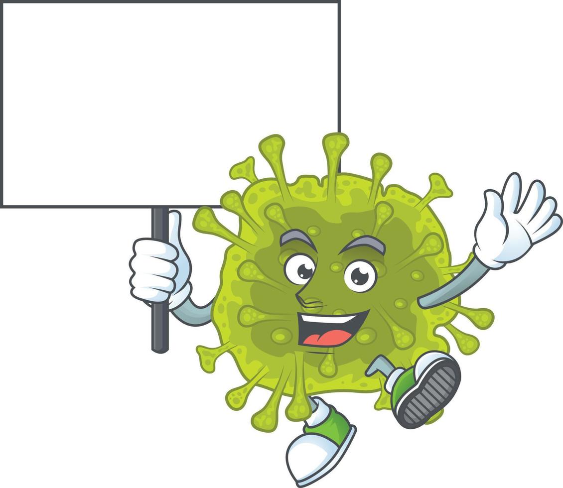 A cartoon character of coronavirus spread vector