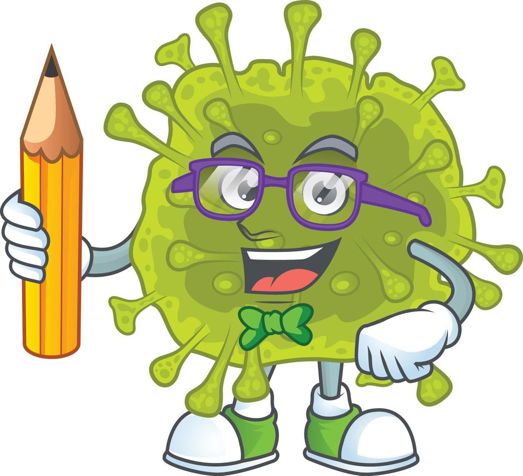 A cartoon character of coronavirus spread vector