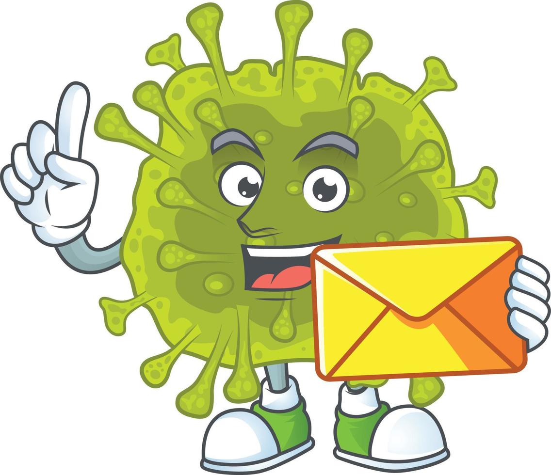 A cartoon character of coronavirus spread vector