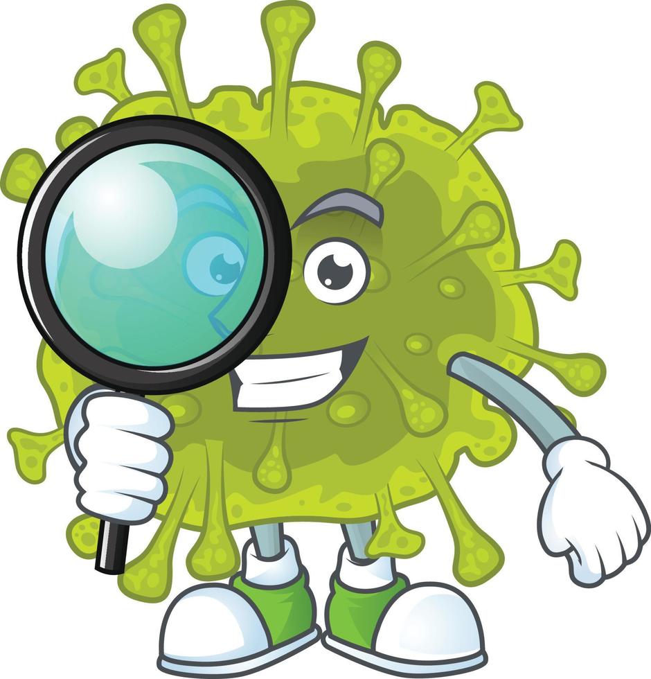 A cartoon character of coronavirus spread vector