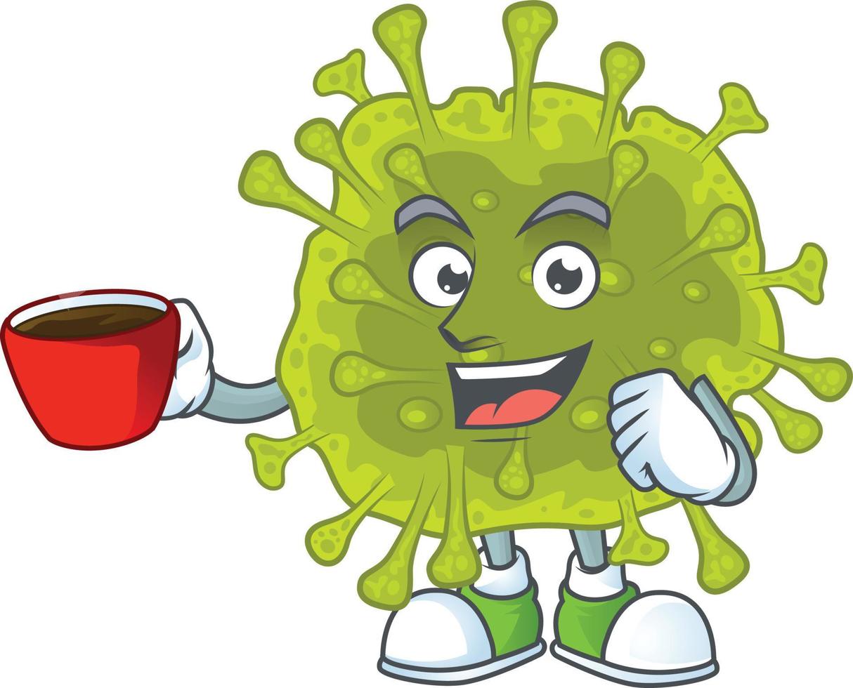 A cartoon character of coronavirus spread vector