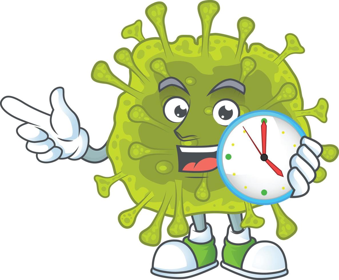 A cartoon character of coronavirus spread vector