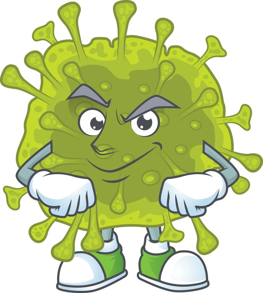 A cartoon character of coronavirus spread vector