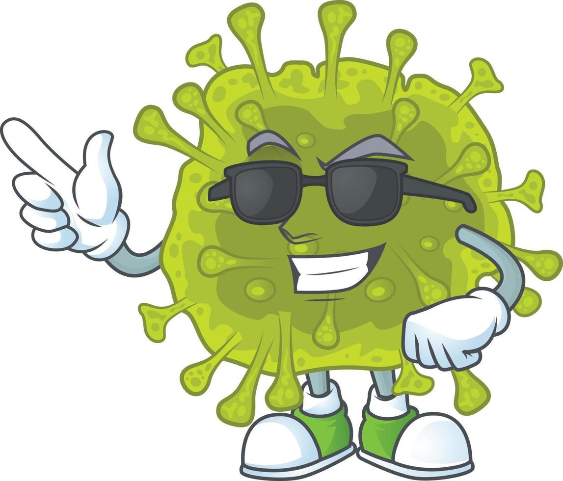 A cartoon character of coronavirus spread vector