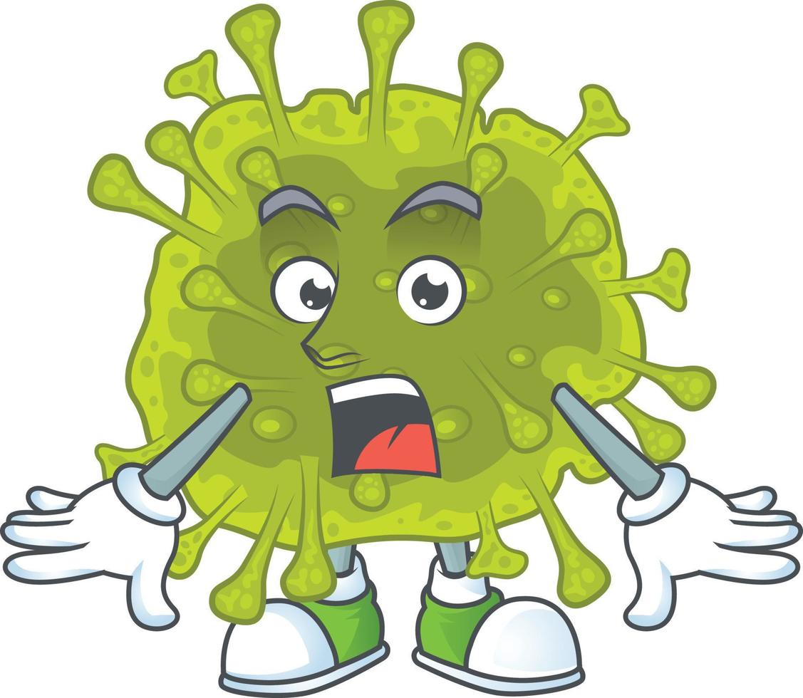 A cartoon character of coronavirus spread vector