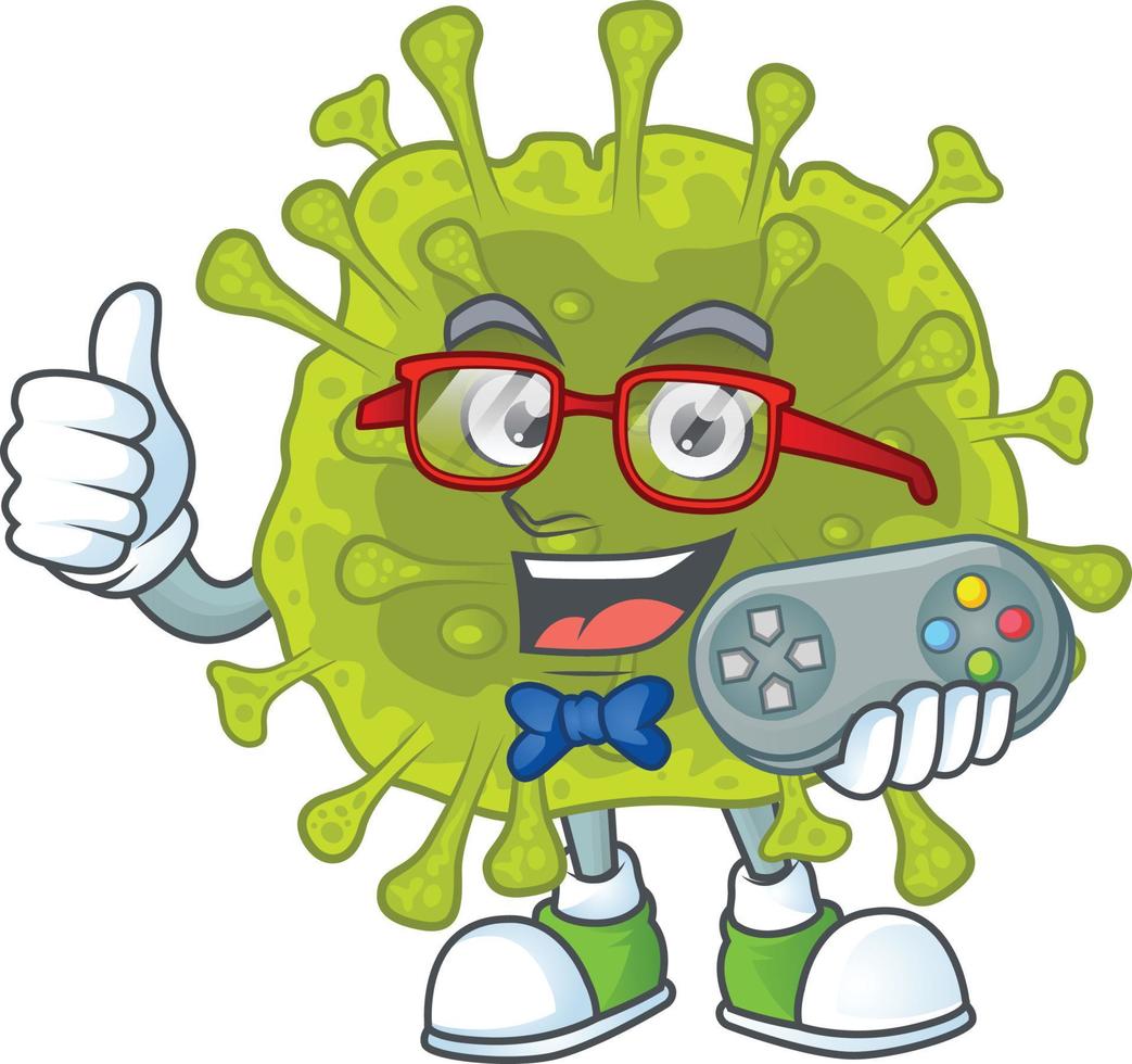 A cartoon character of coronavirus spread vector