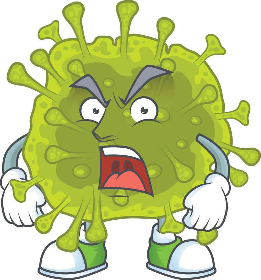 A cartoon character of coronavirus spread vector