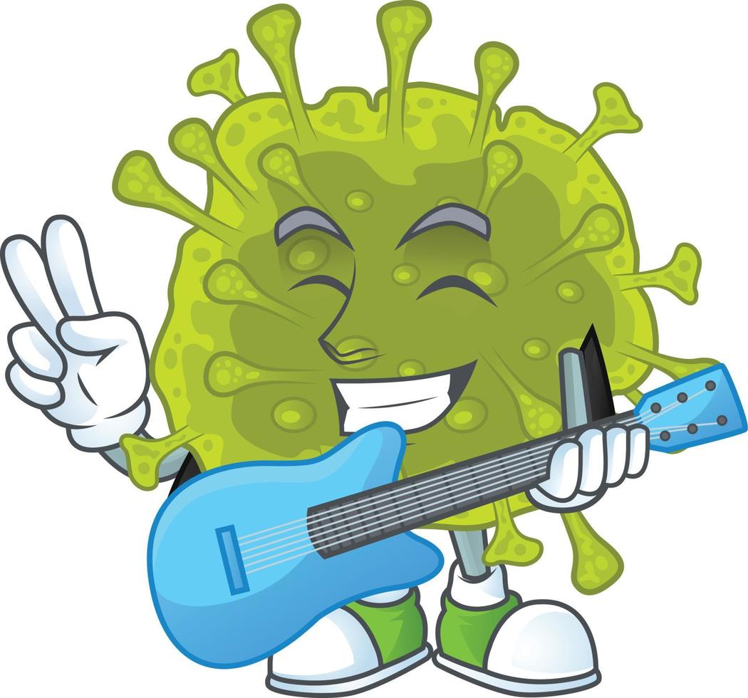 A cartoon character of coronavirus spread vector