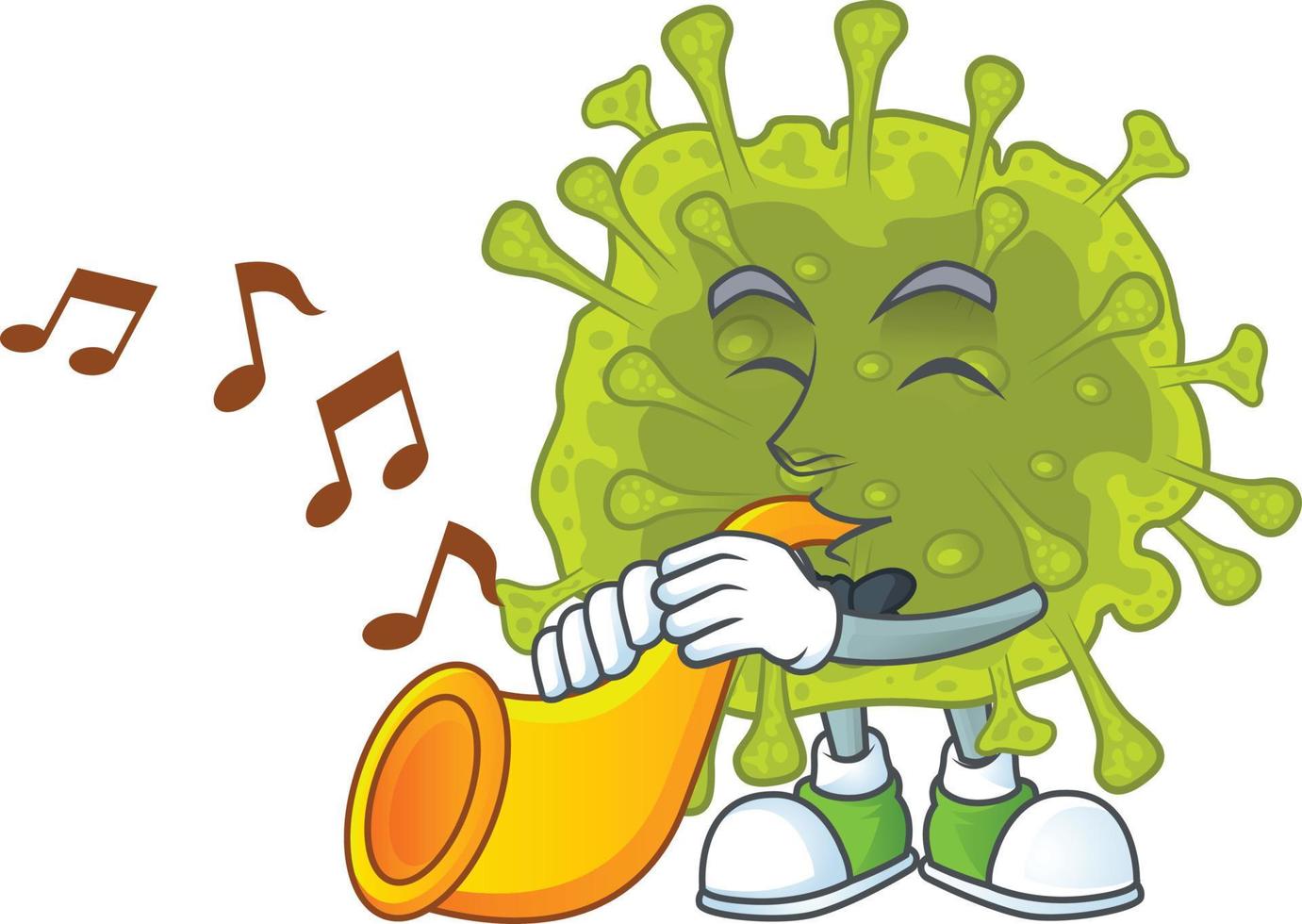 A cartoon character of coronavirus spread vector