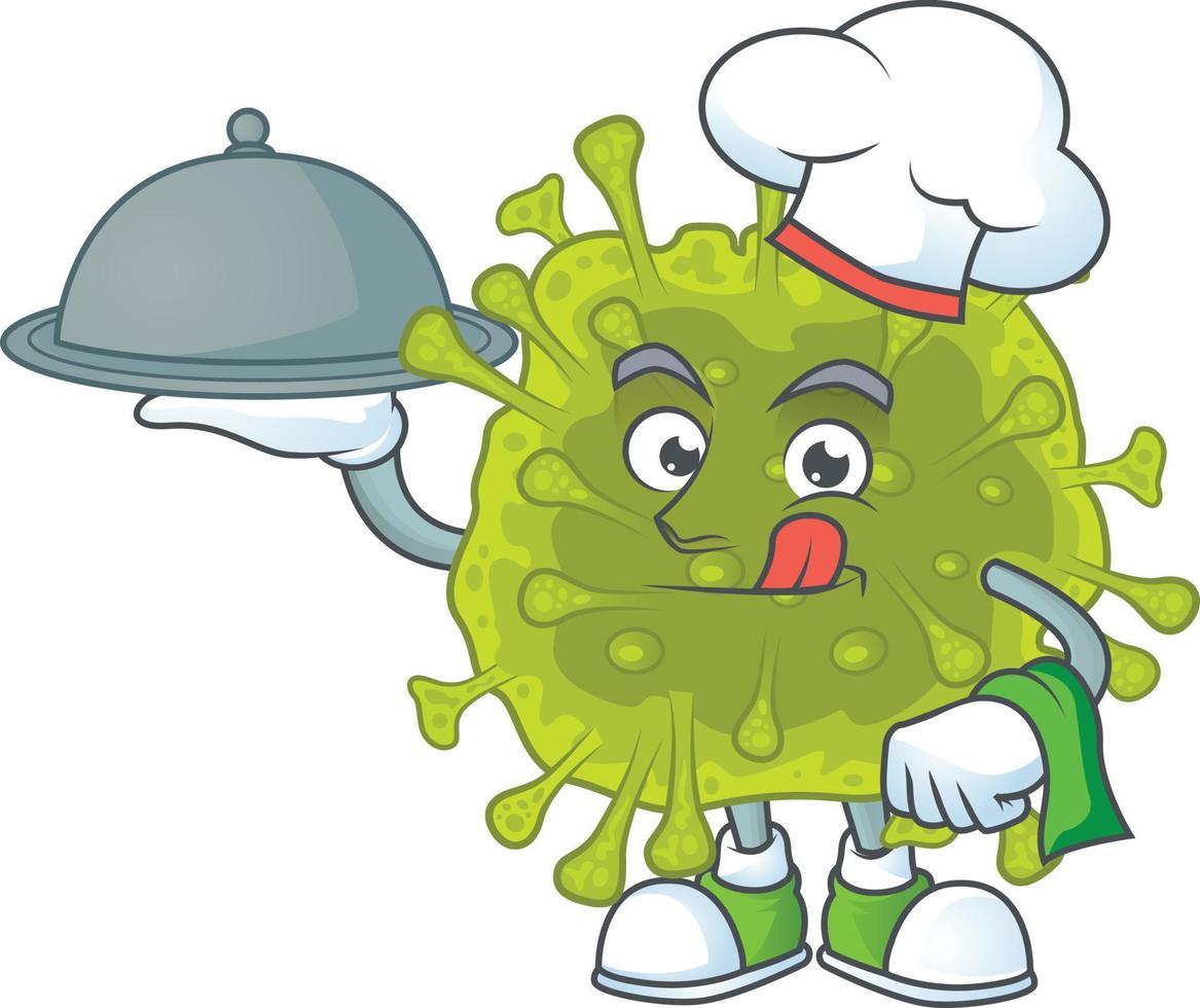 A cartoon character of coronavirus spread vector