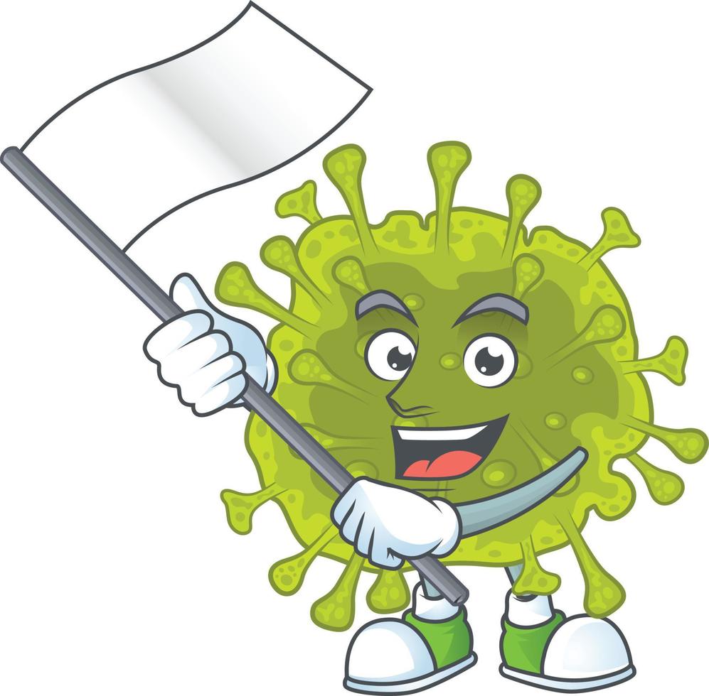 A cartoon character of coronavirus spread vector