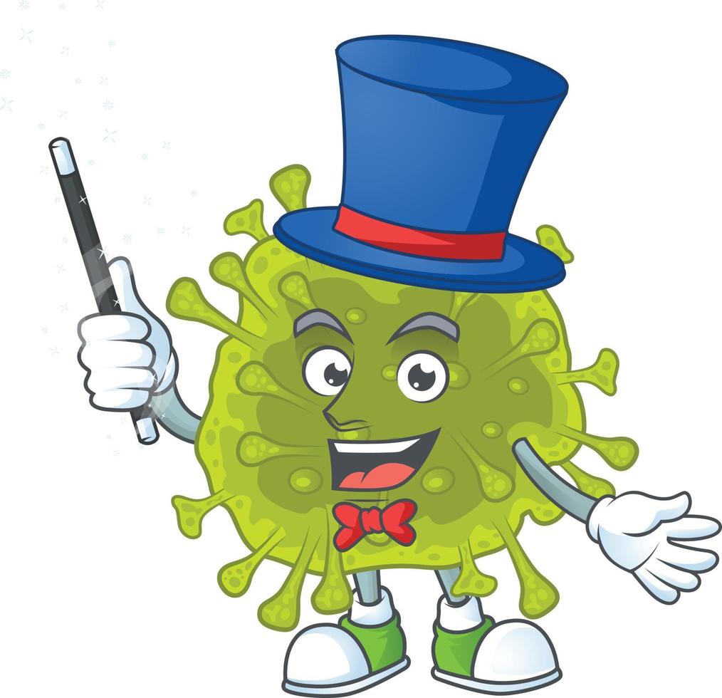 A cartoon character of coronavirus spread vector