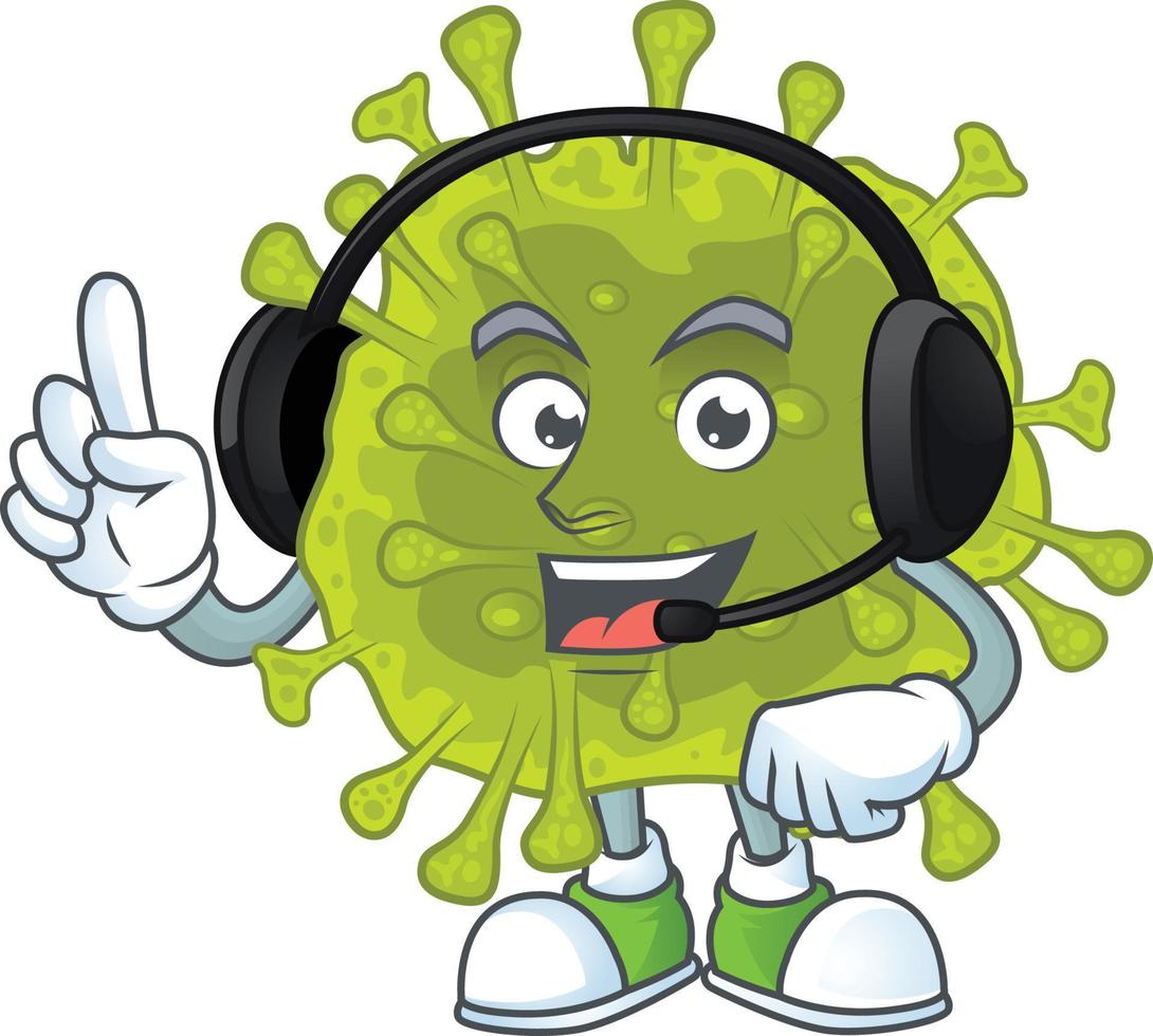 A cartoon character of coronavirus spread vector