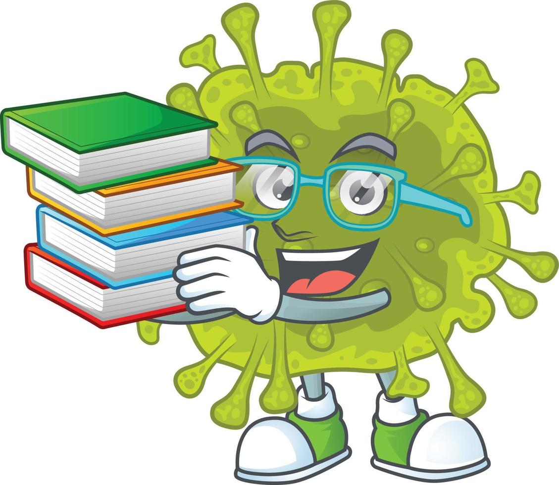 A cartoon character of coronavirus spread vector