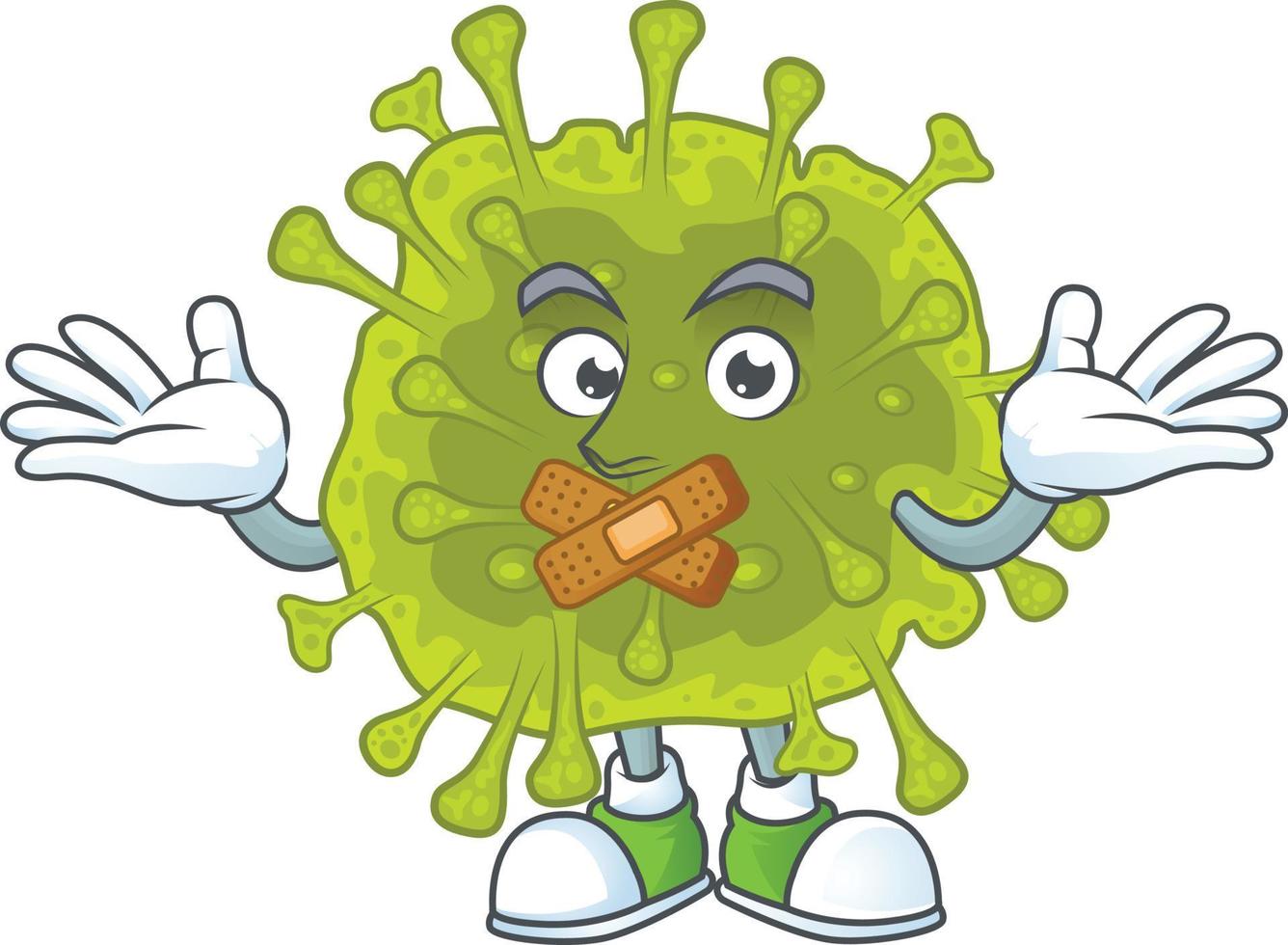 A cartoon character of coronavirus spread vector