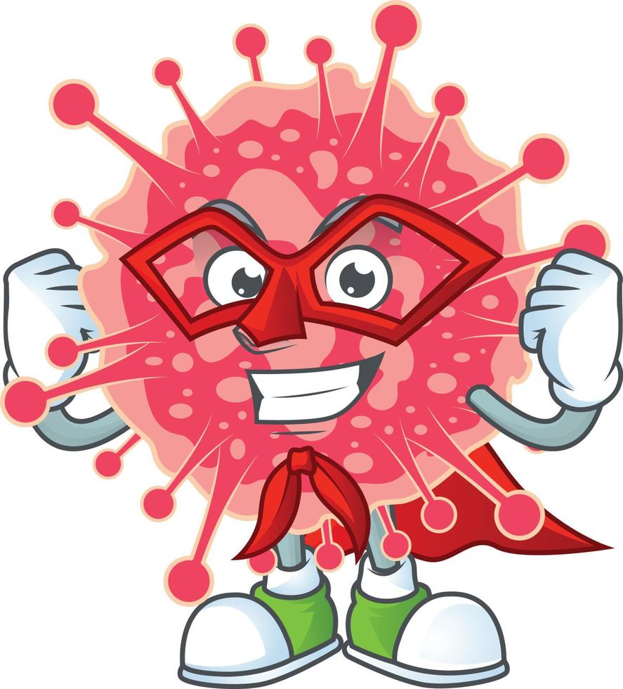 A cartoon character of coronavirus emergency vector