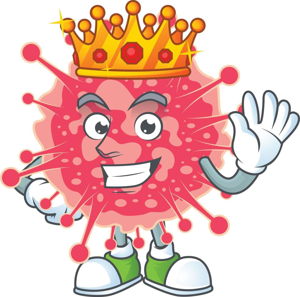 un dibujos animados personaje de coronavirus emergencia vector