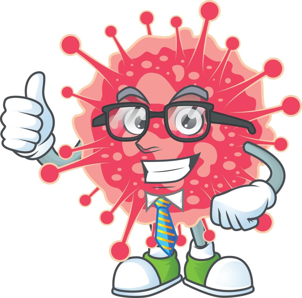 un dibujos animados personaje de coronavirus emergencia vector