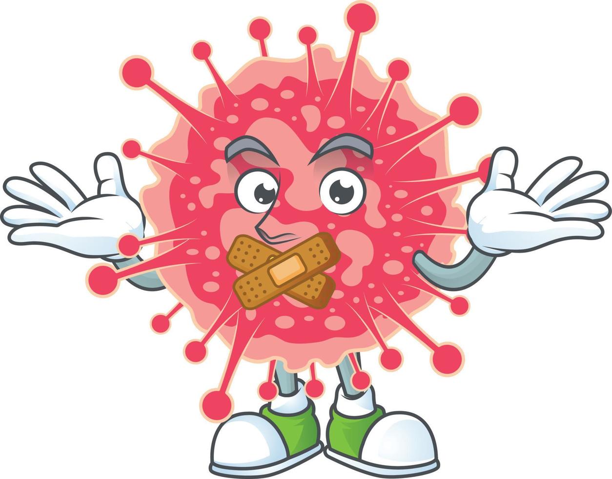 A cartoon character of coronavirus emergency vector