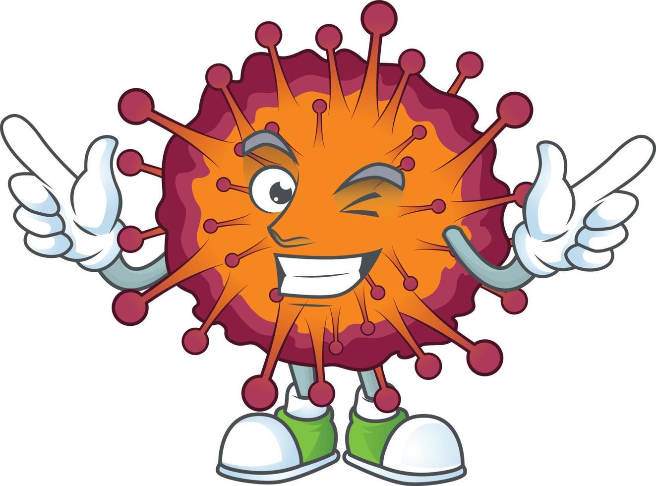 A cartoon character of COVID19 syndrome vector