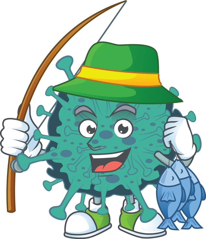 A cartoon character of critical coronavirus vector