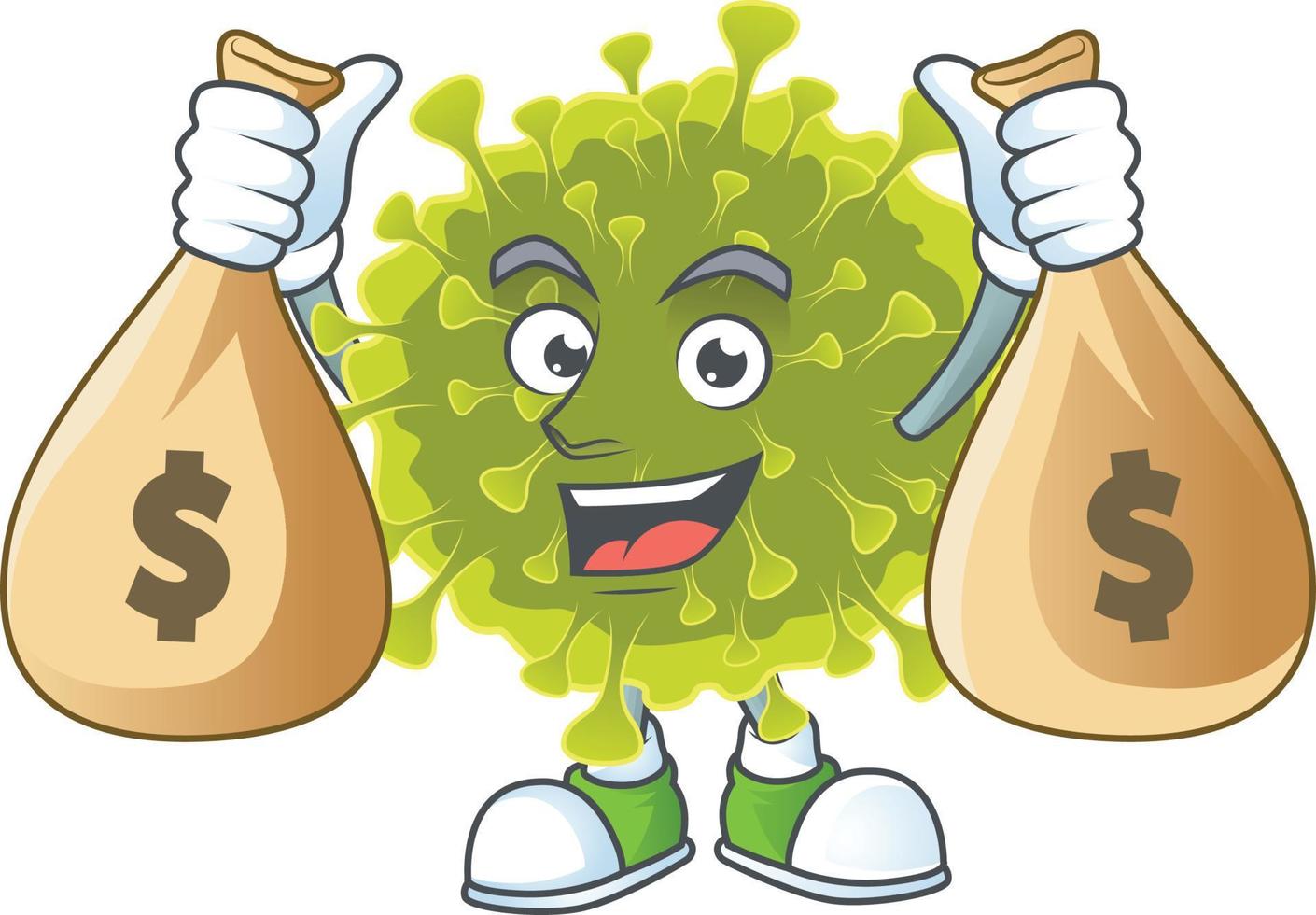 A cartoon character of global coronavirus outbreak vector