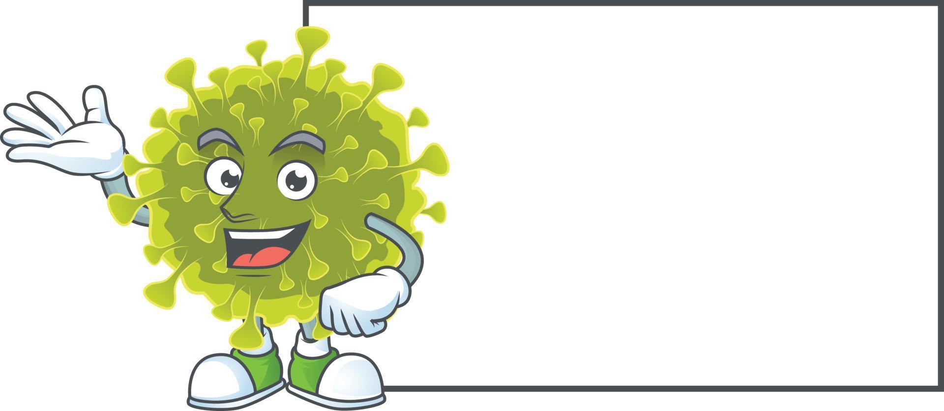 A cartoon character of global coronavirus outbreak vector