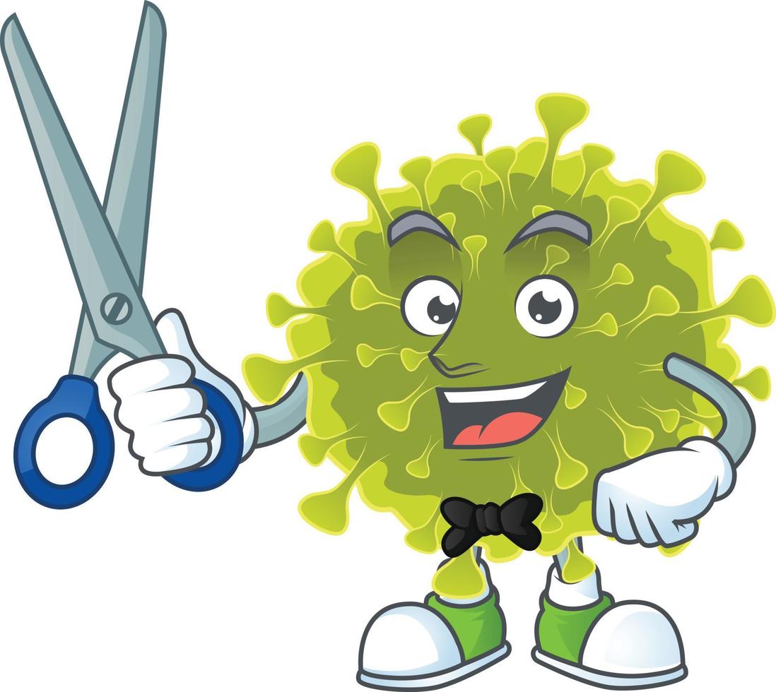 A cartoon character of global coronavirus outbreak vector