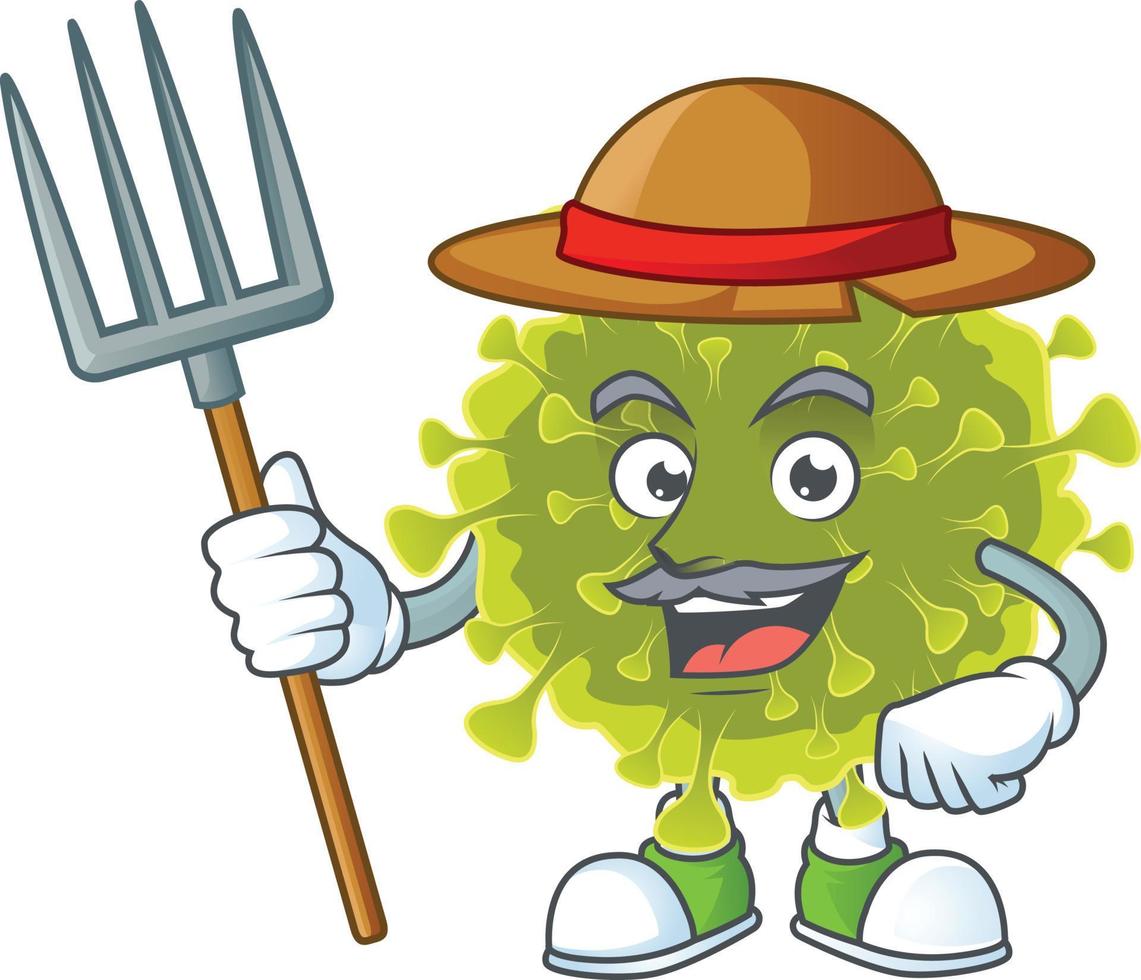A cartoon character of global coronavirus outbreak vector