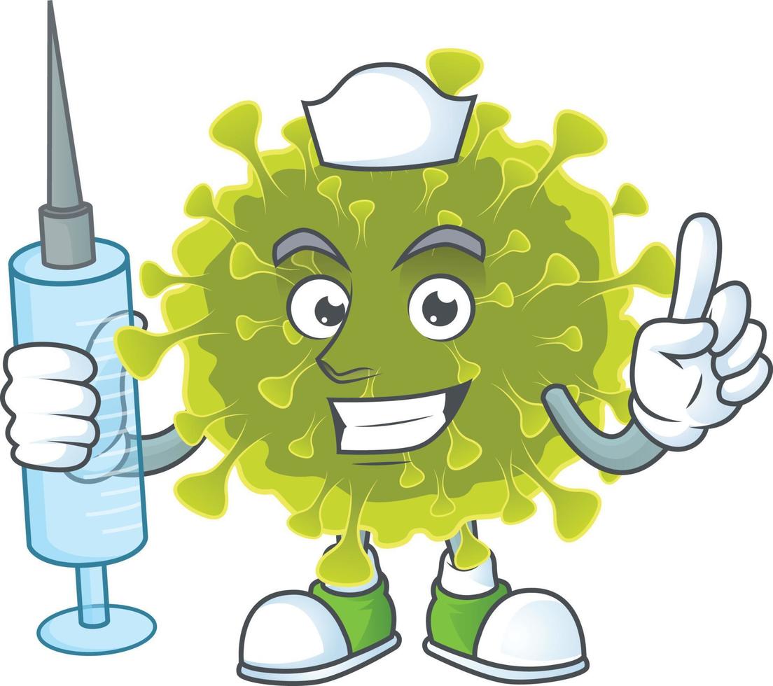 A cartoon character of global coronavirus outbreak vector