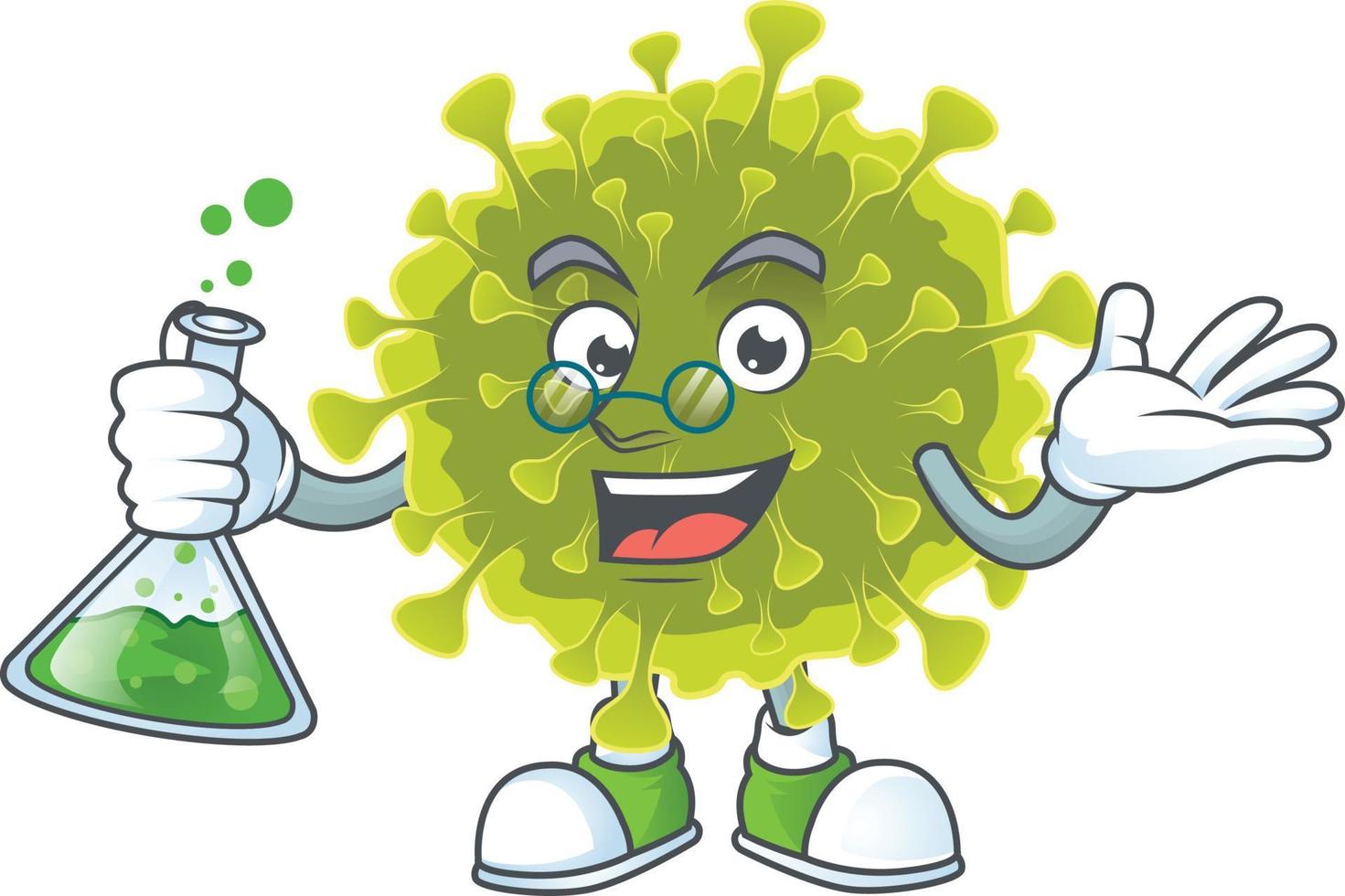 A cartoon character of global coronavirus outbreak vector