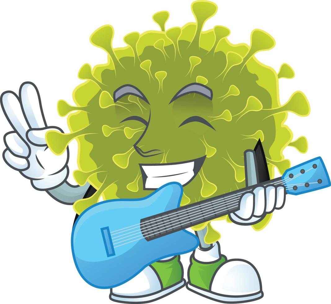 A cartoon character of global coronavirus outbreak vector