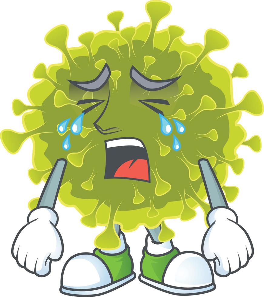 A cartoon character of global coronavirus outbreak vector