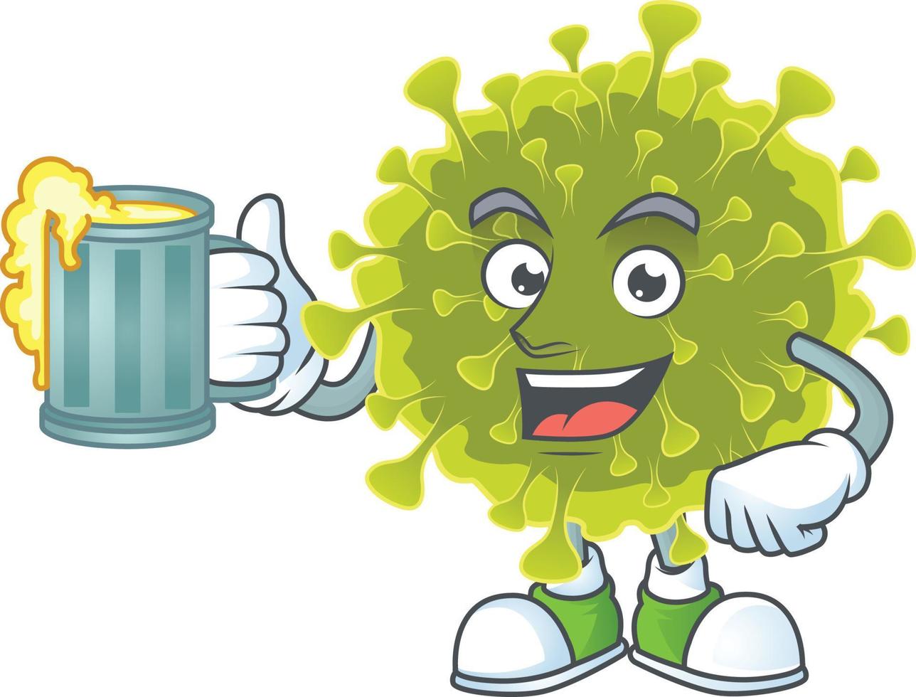 A cartoon character of global coronavirus outbreak vector