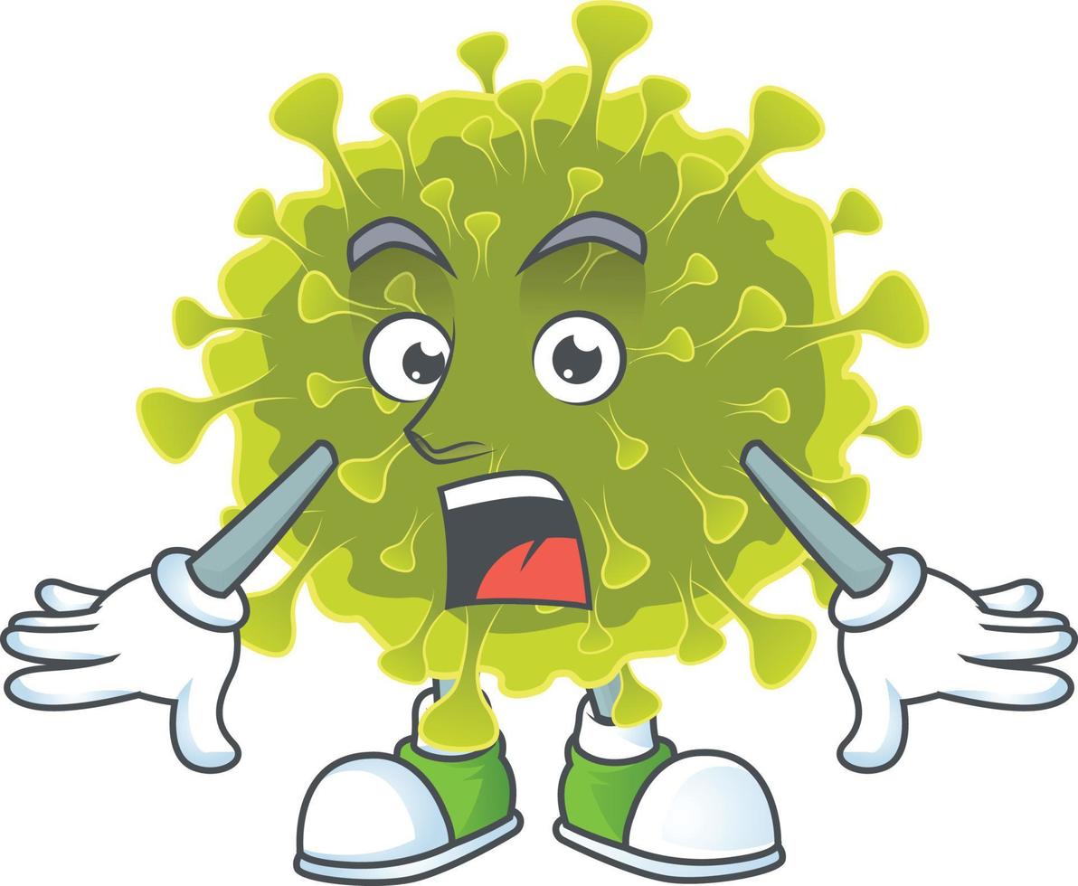 A cartoon character of global coronavirus outbreak vector