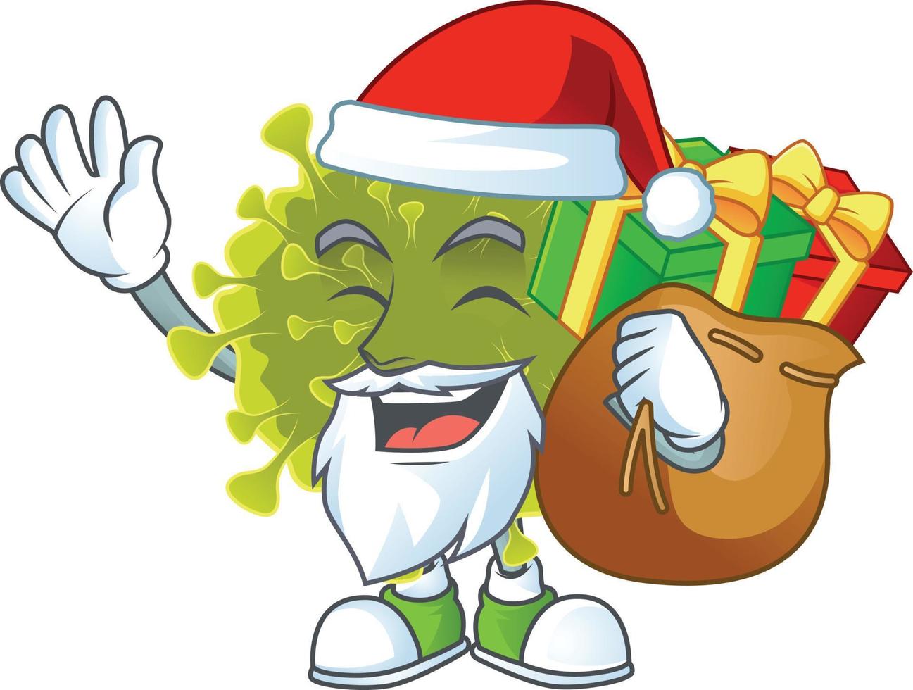 A cartoon character of global coronavirus outbreak vector