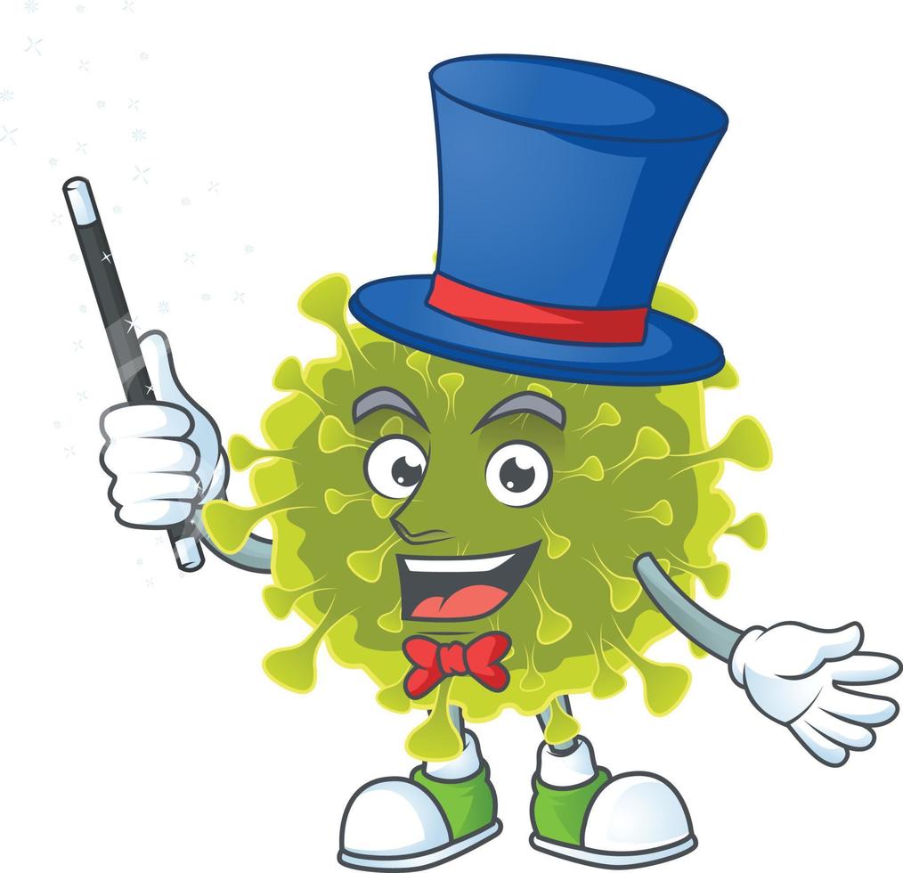 A cartoon character of global coronavirus outbreak vector