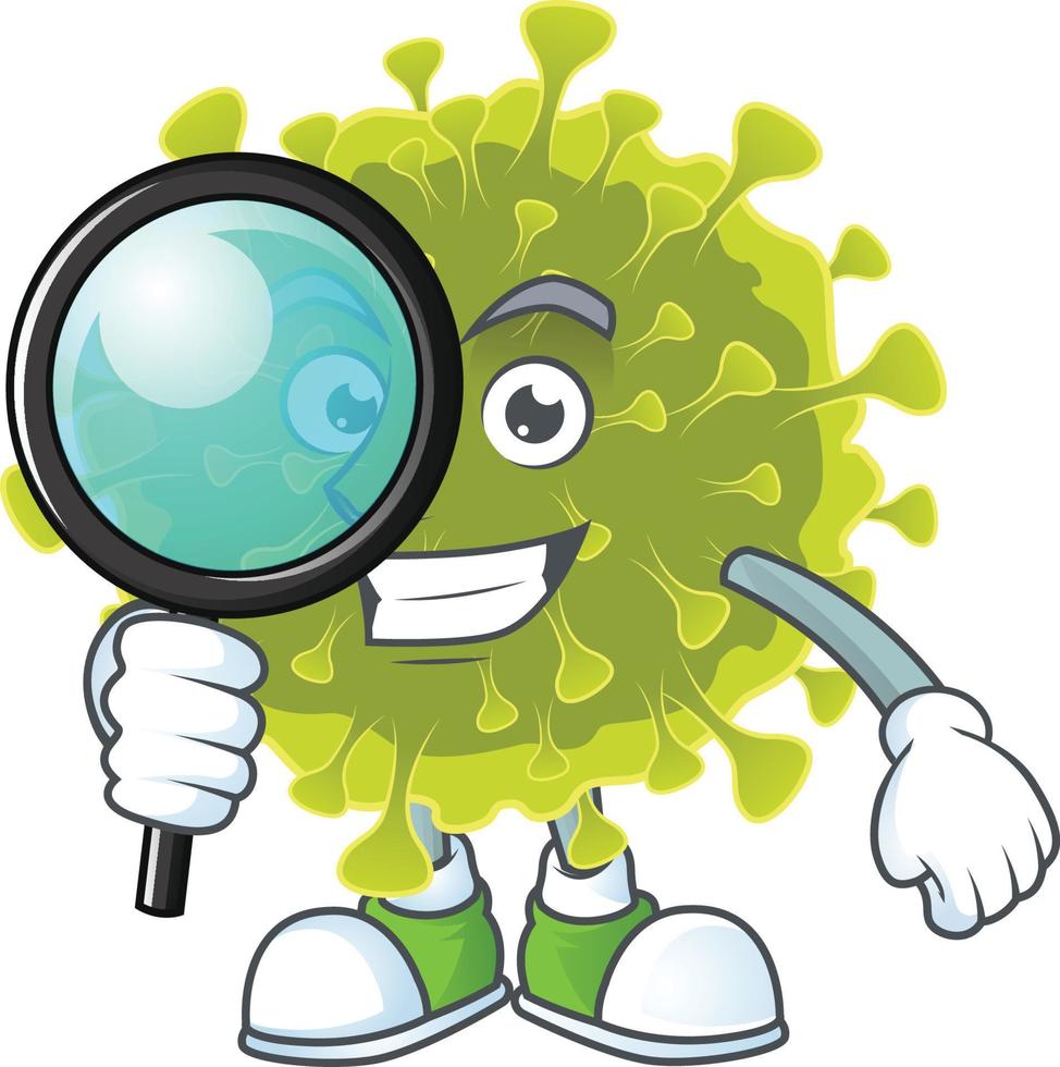 A cartoon character of global coronavirus outbreak vector