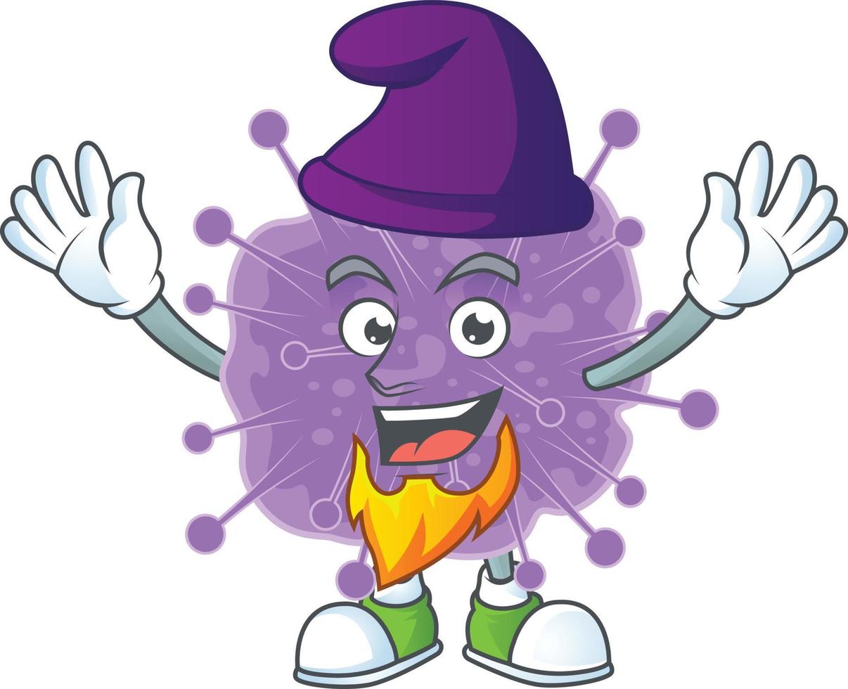 A cartoon character of coronavirus influenza vector