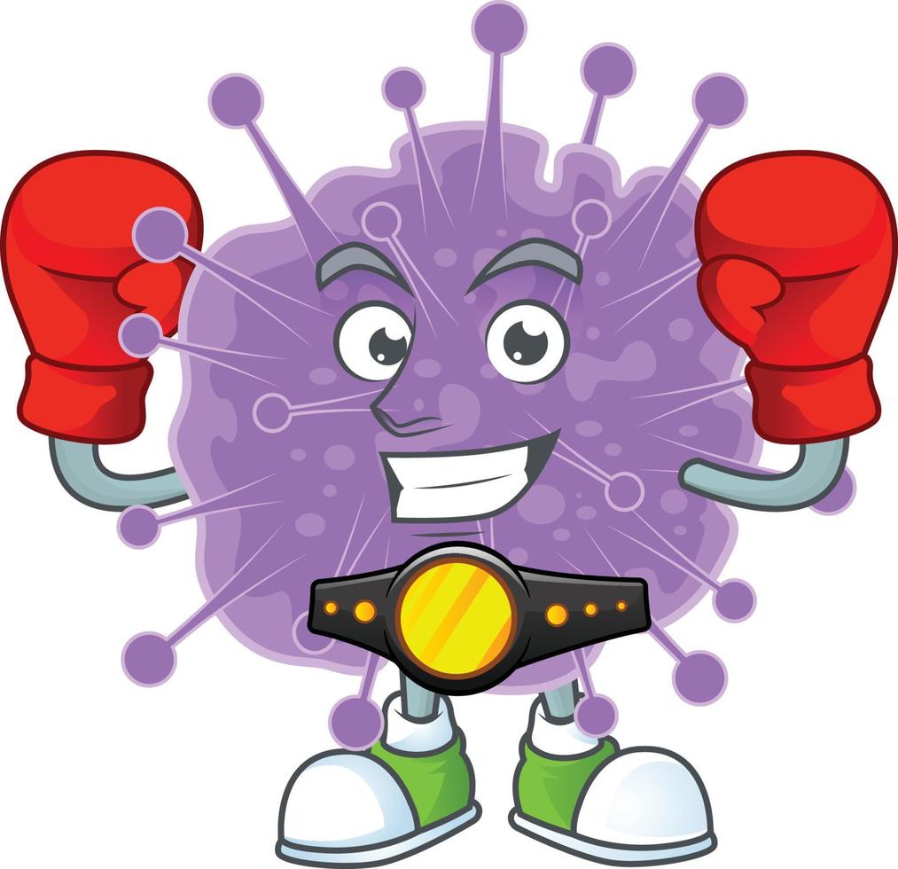 A cartoon character of coronavirus influenza vector