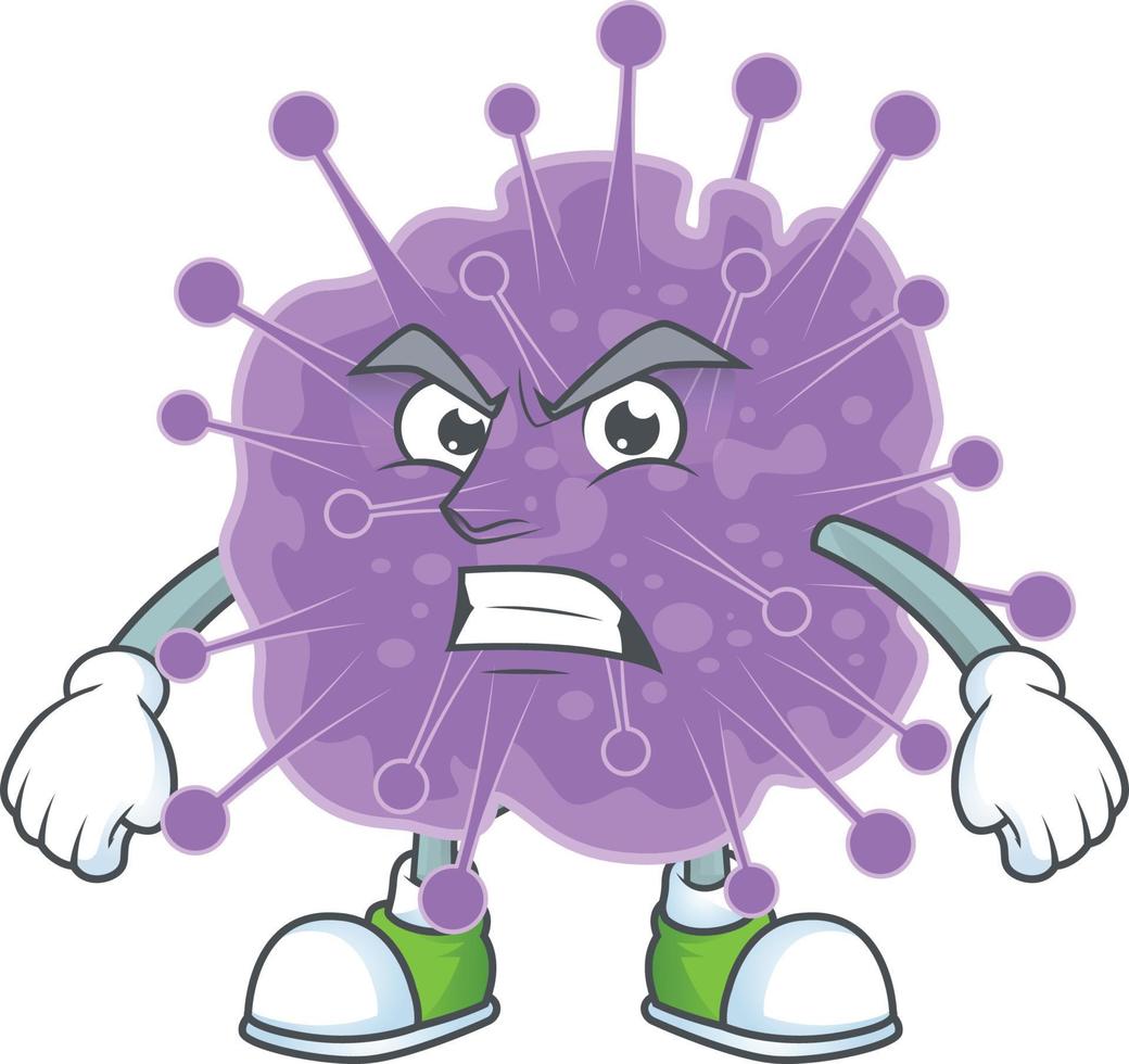 A cartoon character of coronavirus influenza vector