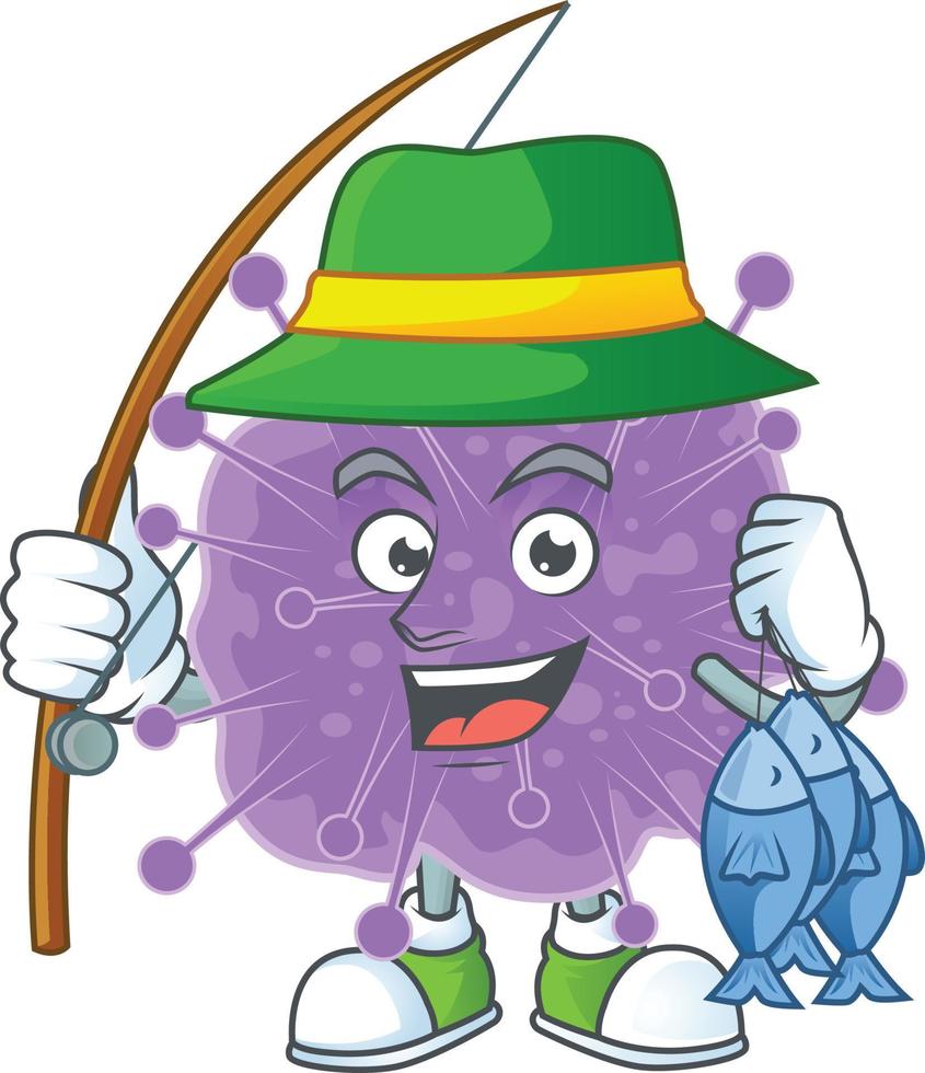 A cartoon character of coronavirus influenza vector