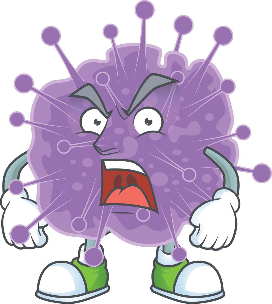 A cartoon character of coronavirus influenza vector