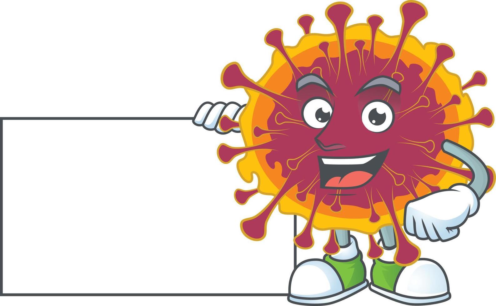 un dibujos animados personaje de extensión coronavirus vector