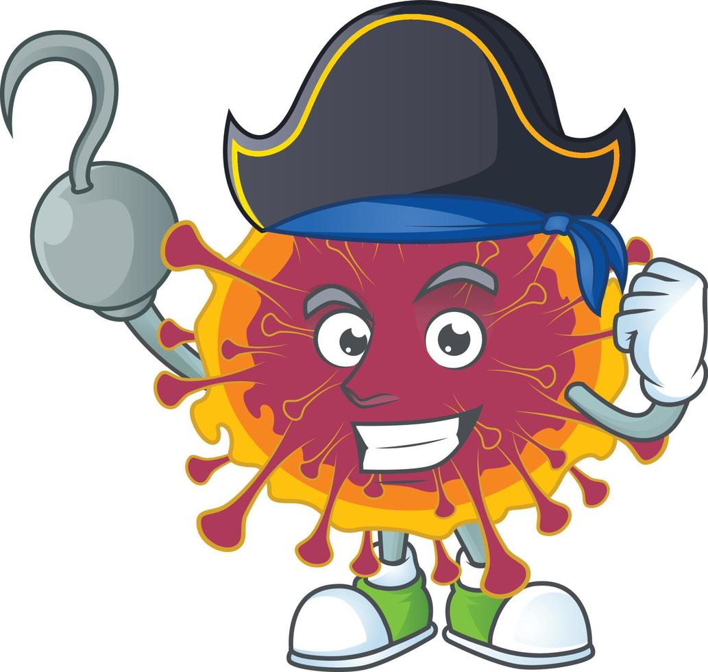 A cartoon character of spreading coronavirus vector
