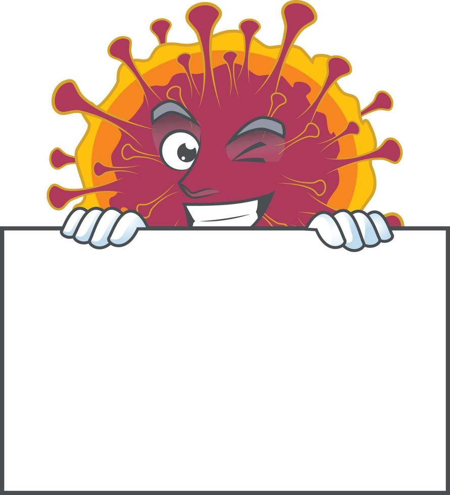 A cartoon character of spreading coronavirus vector