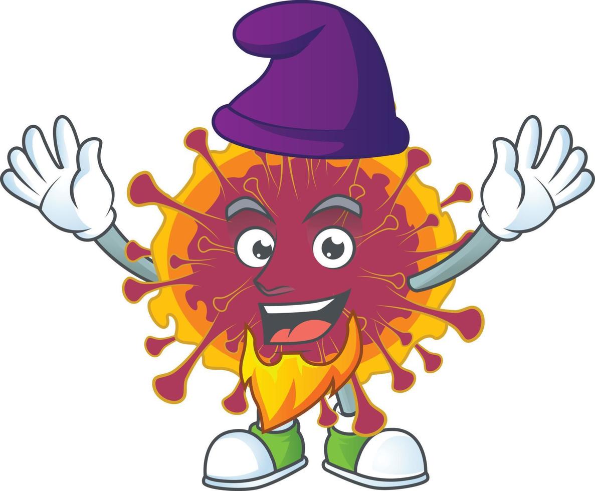 A cartoon character of spreading coronavirus vector