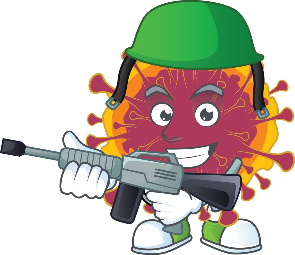 A cartoon character of spreading coronavirus vector