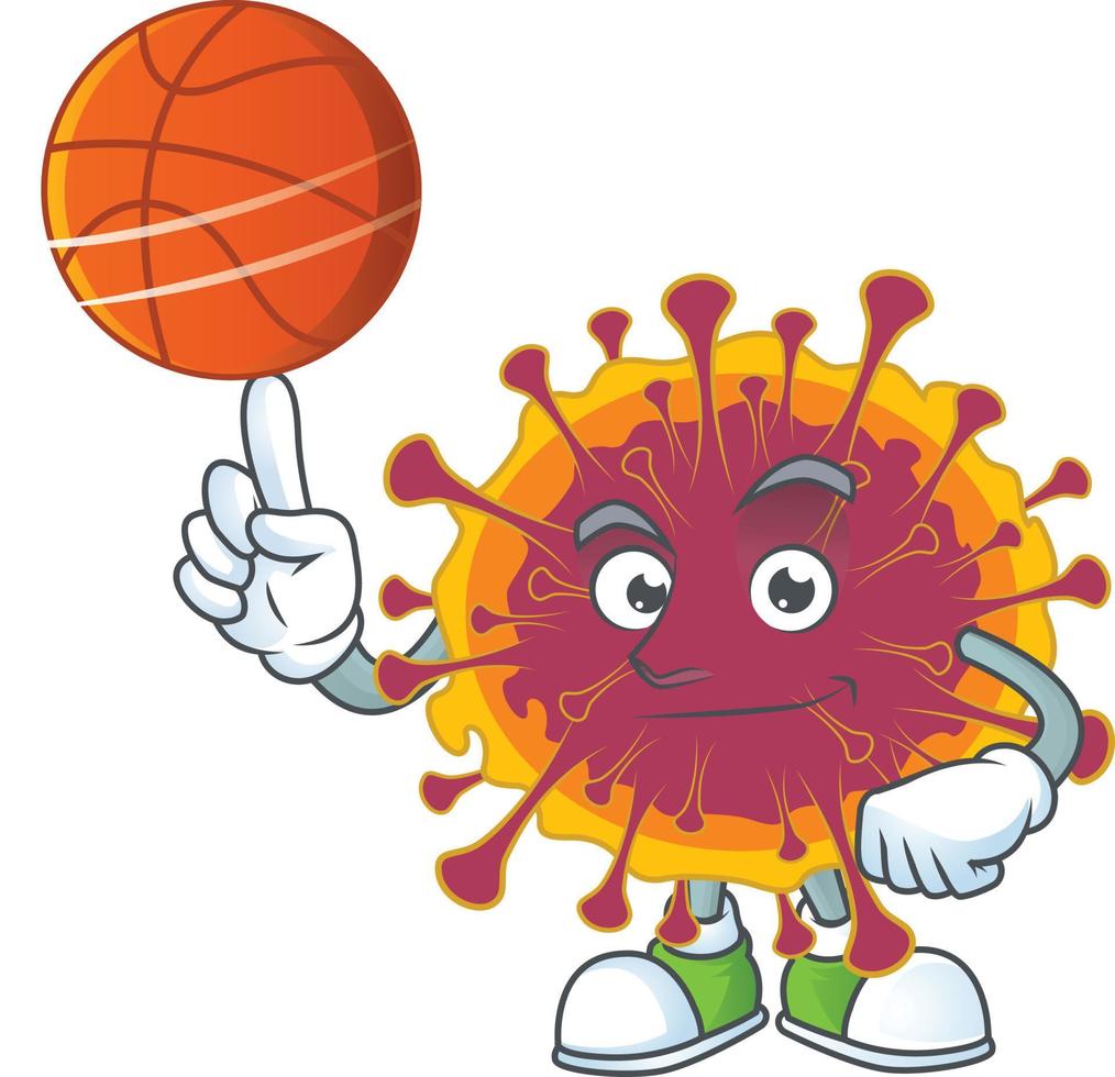 A cartoon character of spreading coronavirus vector