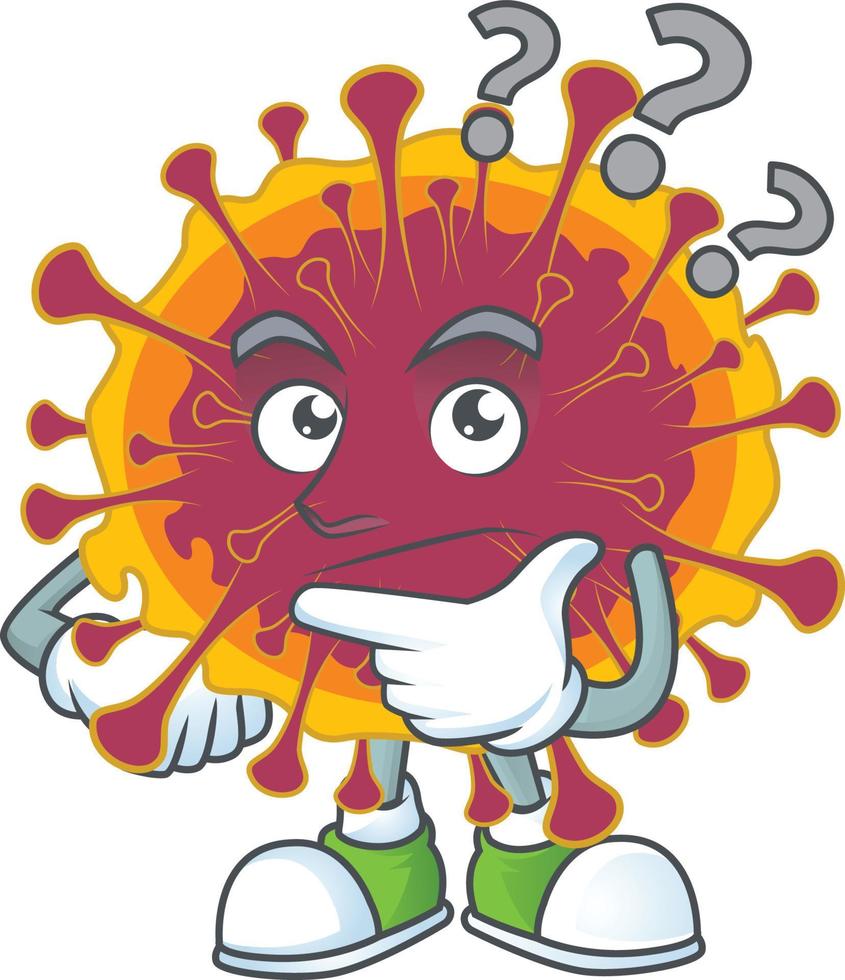 A cartoon character of spreading coronavirus vector